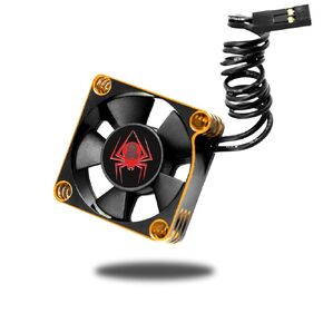 RC Car Metal Motors Cooling Fan 25mm 30mm 35mm 40mm 50mm RC Heatsink 28000RPM ESC Cooling Fans Glod-Black for 1/8 1/10 1/12 Truck Off Road Crawler Car 540 550 Brushless OR Brushed (25mm)