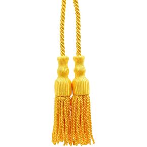 Tassels for Flag and Banner (Double Tassel)|9 Feet Spread (108 inch Cord Length)|5/16" Cord with 5" Tassel|Style# JCT Color: FG - Flag Gold