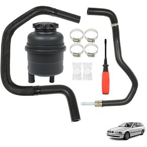Power Steering Reservoir and Hose Kit Replacement for 1994-2004 E39/E38/M52/M54 32416750155