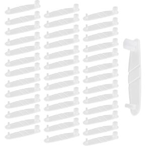 Heyous 40PCS Transparent Plastic Key Fob Clip Key Fob Connector Key Ring Connector Folding Carabiner Clip Badge Clip for Badges and Making Wristband Lanyards
