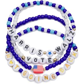 Kamala Harris Walz Friendship Bracelet, Symbol of Hope, Action, and Unity, Vote Bracelets