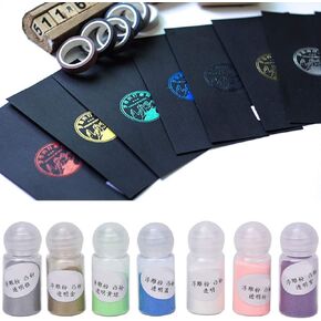 Embossing Powder Embossed Decoration Supplies Embossed Convex Transparent Color 10Ml Colored Tinted Hued Ornaments Kit Accessories
