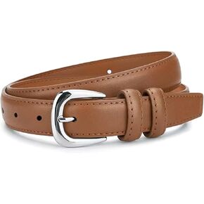 Womens Belts for Jeans,Width 0.95",Fashion Womens Leather Belt Silver Buckle Ladies Dress Belt Belt Women