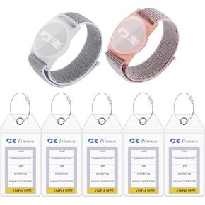 2 Packs Princess Cruise Medallion Holder Compatible for Princess Cruise Medallion，5 Pack Cruise Luggage Tag Holder for Princess Cruise Ships (Black-Grey)