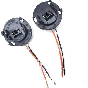 2 PCS 3157B Car LED Bulb Socket Wiring Harness Replacement, Waterproof Durable Vehicle Brake Light Auxiliary Socket Accessories, Compatible with Hyundai Tucson Mistra Kia (Black)