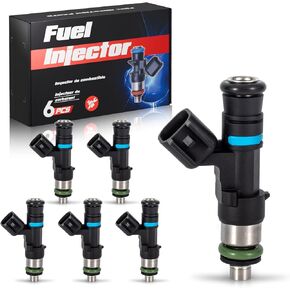 ENA Set of 6 Fuel Injectors for FJ818 0280158055 Automotive Replacement Compatible with Ford 2006-2010 Explorer & Sport Trac, 2005-2010 Mustang, 2005-2011 Ranger, Mercury 2006-2010 Mountaineer V6 4.0L