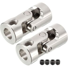 uxcell 2pcs 5mm to 5mm Inner Dia Rotatable Universal Steering Shaft U Joint Coupler L23XD11