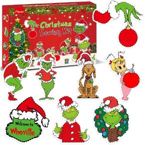 Aymolas Sewing Kit for Kids Christmas Craft Set for Boys and Girls Age 7-12, Sew Your Own Felt Christmas Set DIY Craft Kit for Beginners