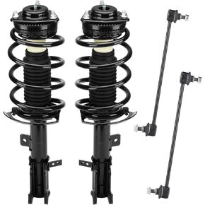 Front Coil Spring Strut & Stabilizer Sway Bar Links Fit for Chrysler Sebring FWD 2007-2010, Fit for Dodge for Avenger 2008-2014, Shock Absorber and Sway Bar Link Replace for 171130, 171131, K80258