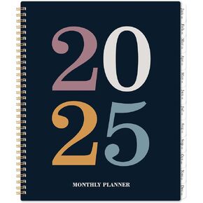 2025 Monthly Planner - 2025 Planner from Jan.2025 - Dec.2025, 2025 Monthly Planner 8.5''x11'', 12 Monthly Planner with Monthly Tabs, Large Daily Blocks, Double Inner Pocket
