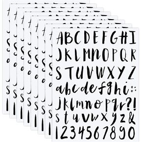 8 Sheets Vinyl Alphabet Letter Sticker Cursive Alphabet Letter Script Pantry Labels Self-Adhesive Vinyl Sticker for Scrapbooking Mailbox Kitchen Signs Grad Cap Containers Jar Labels (Gold,1 Inch)