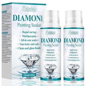 Diamond Painting Sealer, Puzzle Glue Clear, Diamond Painting Accessories with Permanent Fixation and Shining Effect, Diamond Painting Art Glue for 5D Diamond Painting, Puzzle and DIY Crafts (120ml*3)