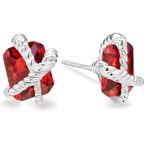 Woven Sugar Cube Studs Earrings for Women,18k Gold Plated Earrings