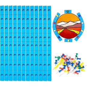 Layout Block System for Stained Glass Panels, Heat Resistant Silicone Free to Bend (6 Pack)