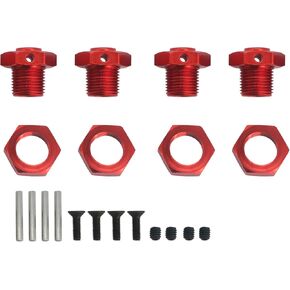 17mm Aluminum Alloy Wheel Hex Hub Adapter & Nut for Arrma 1/8 3S Typhon 1/10 Big Rock V3 RC Car