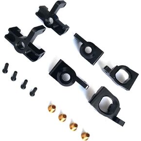 DEVMO RC Front Rear Wheel Seat Metal C-Shaped Vehicle Seat Compatible with W-ltoys 1:14 144001 RC Model Parts(Black, Pack of 6)