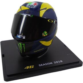 OPO 10 - Valentino Rossi Moto GP Season 2018 1/5 Scale Helmet Compatible with Yamaha YZR-M1 - CR001