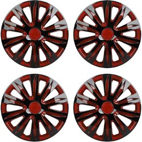 OCPTY 16 Inch OEM Replacement Set of 4 Black & Red Corrosion-Free & Sturdy Perfect Fit