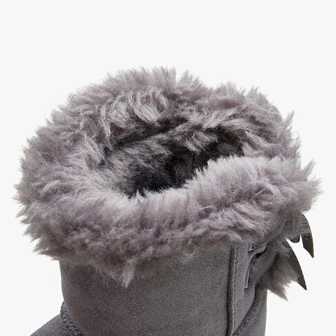 EasyStar Kids' Classic Bow-Tie Warm Fur Mid-Calf Snow Boots for Girls and Boys in Saudi Arabia