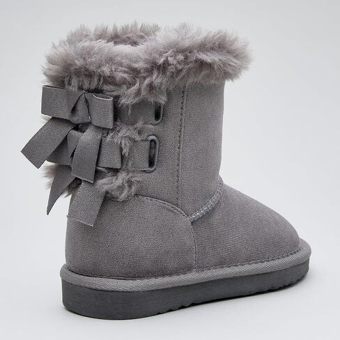 EasyStar Kids' Classic Bow-Tie Warm Fur Mid-Calf Snow Boots for Girls and Boys in Saudi Arabia
