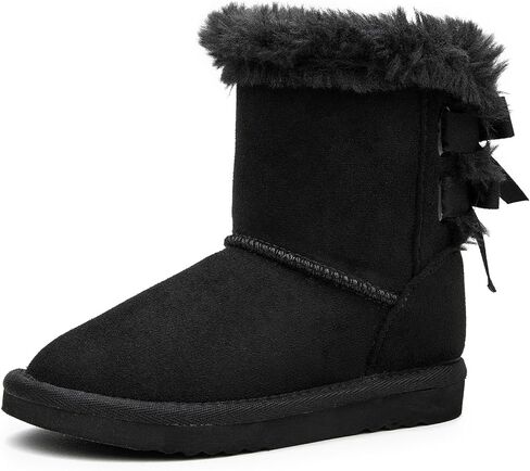 أحذية ثلج كلاسيكية للأطفال من EasyStar بربطة عنق دافئة من الفرو الدافئ لمنتصف الساق للفتيات والفتيان in Kuwait