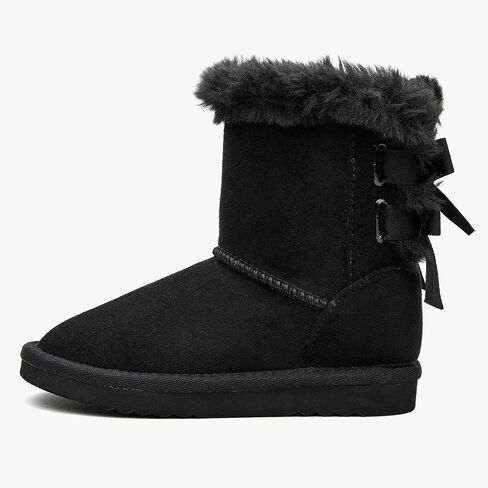 أحذية ثلج كلاسيكية للأطفال من EasyStar بربطة عنق دافئة من الفرو الدافئ لمنتصف الساق للفتيات والفتيان in Kuwait