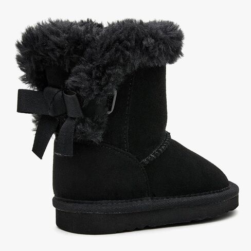 أحذية ثلج كلاسيكية للأطفال من EasyStar بربطة عنق دافئة من الفرو الدافئ لمنتصف الساق للفتيات والفتيان in Kuwait
