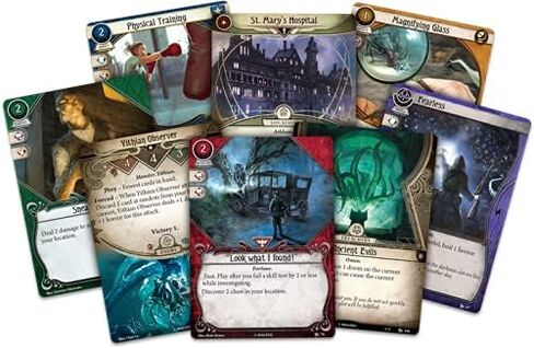 Fantasy flight Games Arkham Horror The Card Game Machinations Through Time Expansion - Unravel A Chronological Conundrum! Lovecraftian Cooperative LCG, Ages 14+, 1-4 Players, 1-2 Hr Playtime, Made in Kuwait