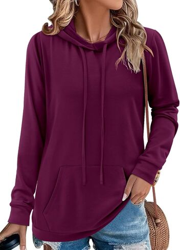 Onlypuff المرأة البلوز هوديي التعادل صبغ البلوز الدافئة الأعلى in Kuwait