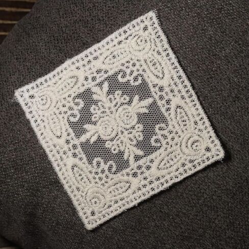 Squre Rose (Nature) 3ps : Embroidery Lace Applique Patches, Cotton Thread on Mesh, for Handmade, Kids Embroidery, Sewing, Quilting, Dressmaking, Home Decor, Coasters in Saudi Arabia