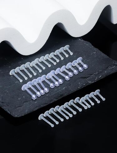 16G حلقات لابريت من البلاستيك الشفاف ترصيع مونرو ميدوسا آشلي ثقب التجنيب مجوهرات مسطحة الظهر دفع في Bioflex Tragus Helix الغضروف حلق مسمار 8 مم 10 مم in Saudi Arabia