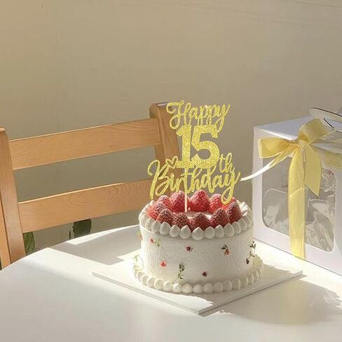 1 قطعة كعكة عيد ميلاد سعيد الثامن عشر توبر بريق هتاف إلى 18 عامًا كعكة عيد ميلاد اختر ثمانية عشر مرحباً 18 زينة رائعة للكيك من أجل لوازم حفلات الذكرى السنوية لعيد الميلاد الثامن عشر السعيد، ذهبي وردي in Kuwait