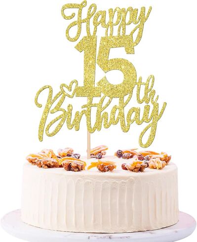 1 قطعة كعكة عيد ميلاد سعيد الثامن عشر توبر بريق هتاف إلى 18 عامًا كعكة عيد ميلاد اختر ثمانية عشر مرحباً 18 زينة رائعة للكيك من أجل لوازم حفلات الذكرى السنوية لعيد الميلاد الثامن عشر السعيد، ذهبي وردي in Kuwait