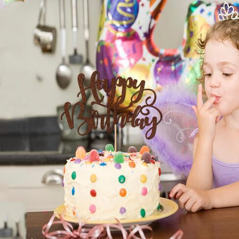 غلاف كعكة عيد ميلاد سعيد لامع مصنوع يدويًا، زينة كعكة عيد الميلاد، لوازم تزيين حفلات الذكرى السنوية/عيد الميلاد (قوس قزح) in Kuwait