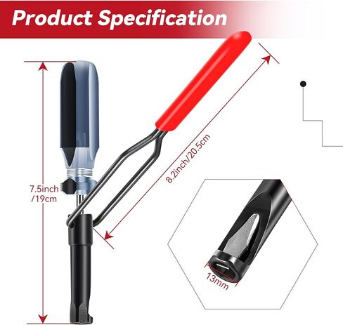 Dreyoo 13mm Valve Adjustment Tool Jam Nut, Slotted Valve Adjusting Stud, Valve Grinding Tool Compatible with Honda/Nissan/Toyota/Japanese Auto Vehicle Engines, Valve Lapping Guiding Removal Tool in Saudi Arabia