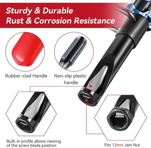 Dreyoo 13mm Valve Adjustment Tool Jam Nut, Slotted Valve Adjusting Stud, Valve Grinding Tool Compatible with Honda/Nissan/Toyota/Japanese Auto Vehicle Engines, Valve Lapping Guiding Removal Tool in Saudi Arabia