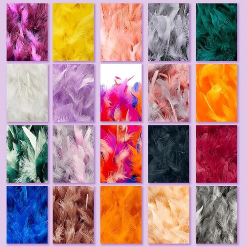 Multicolor Turkey Feather Trim Fringe for DIY Dress Skirt Crafts，Feathers Trim by The Yard Width 4-6 inches Costumes Decoration per Pack of 2 Yards(Orange+Yellow) in Saudi Arabia