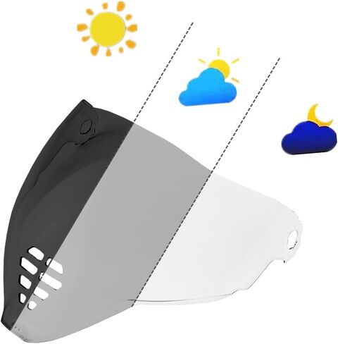 IC-06 Photochromic Helmet Visor Face Shield Replacement, UV Protective Scratch-Resistant helmet Shield for ICON Airflite (Photochromic Clear) in Saudi Arabia