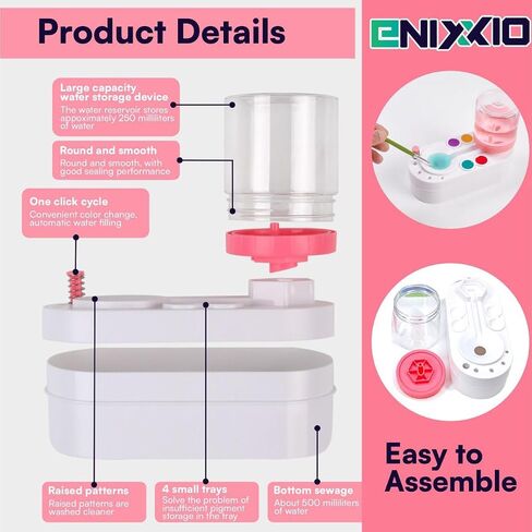 ENIXXIO - Silicone Painting Mat - Art Mats - Painting Station - Painting Mats for Kids - Acrylic Brush Cleaner - Paint Mat with Brush Cleaner - Brush Cleaner and Painting Station in Saudi Arabia