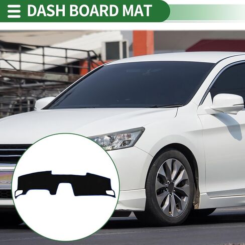 غطاء لوحة القيادة Motoforti، سجادة لوحة القيادة غير قابلة للانزلاق لسيارة Honda Accord 2022-2024، بوليستر، أسود أزرق in Saudi Arabia