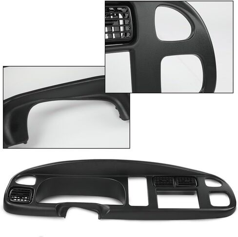 ALLGOOD Dash Board Bezel Cover with Vent, Compatible with Dodge Ram 1500 1998-2001/Fit Dodge Ram 2500 3500 1998-2002, Matte Black in Saudi Arabia