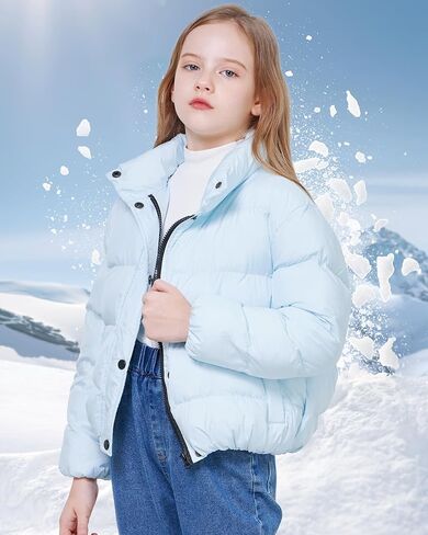 WULFUL Girl’s Winter Puffer Jacket Lightwight Warm Coat Short in Saudi Arabia