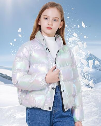 WULFUL Girl’s Winter Puffer Jacket Lightwight Warm Coat Short in Saudi Arabia