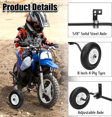 lukar Adjustable Height Dirt Bike Training Wheels for Honda XR50 CRF50 Z50 Z50R, Razor MX125 MX400 MX500 MX500, Yamaha PW50 TTR50, and Most 50CC 49cc Dirt Bike in Kuwait