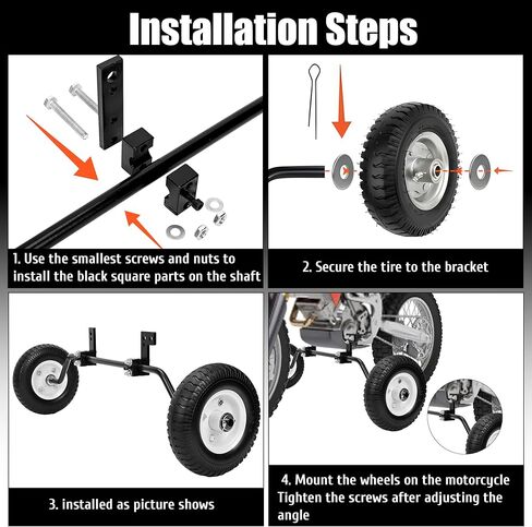 lukar Adjustable Height Dirt Bike Training Wheels for Honda XR50 CRF50 Z50 Z50R, Razor MX125 MX400 MX500 MX500, Yamaha PW50 TTR50, and Most 50CC 49cc Dirt Bike in Kuwait