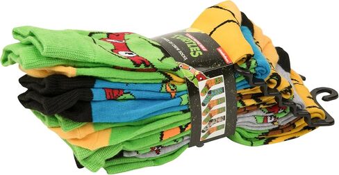 Hyp Teenage Mutant Ninja Turtles TMNT 6 أزواج من الجوارب الرياضية المبتكرة للرجال، مقاس الحذاء 6-12 in Saudi Arabia