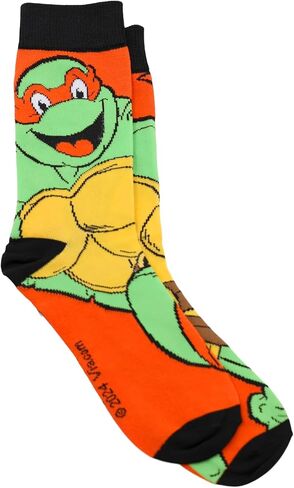 Hyp Teenage Mutant Ninja Turtles TMNT 6 أزواج من الجوارب الرياضية المبتكرة للرجال، مقاس الحذاء 6-12 in Saudi Arabia