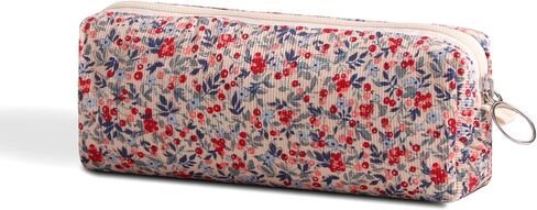 Pencil Case Pen Case Office College School Storage Bag Pouch Holder Box Organizer Makeup Pouch Cosmetic Bag Aesthetic floral flower Cute Pencil Case for Girls Boys Kids (Plum blossom) in Saudi Arabia