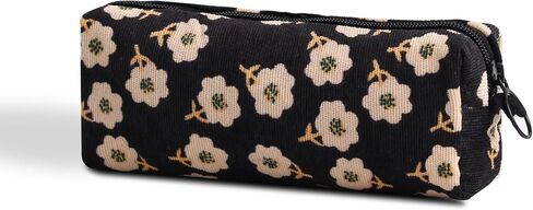 Pencil Case Pen Case Office College School Storage Bag Pouch Holder Box Organizer Makeup Pouch Cosmetic Bag Aesthetic floral flower Cute Pencil Case for Girls Boys Kids (Plum blossom) in Saudi Arabia