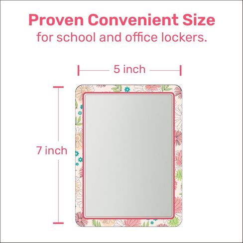 مرآة خزانة مغناطيسية للمدرسة والمكتب، مع مرآة مغناطيسية قوية للخزانة، مرآة خزانة مغناطيسية بتصميم ملون، عبوة واحدة، ملحقات خزانة عملية وجديرة بالثقة in Kuwait
